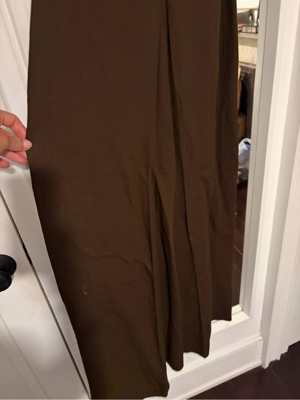 Zara Brown Deep V Maxi Dress - Picture 3 of 4